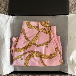 Versace Pink Chain Print Shorts Size 36